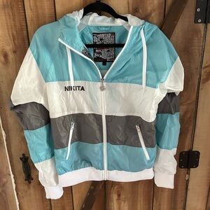 NIKITA hooded Windbreaker Jacket Size large